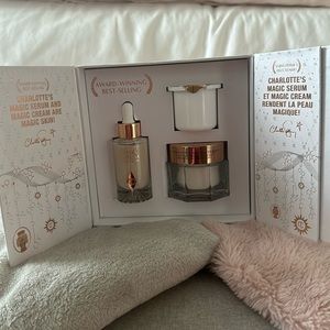 Charlotte Tilbury skin care set with moisturizer refill.